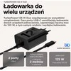 MCD-1252 Motorola TurboPower Duo 2xUSB-C 125W kelioninis įkroviklis + USB-C/USB-C Data kabelis juodos spalvos