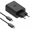 MOTOROLA originalus įkroviklis Type C + USB A 50W MC502/509 juodas