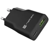 NATEC RIBERA GAN SLIM MAINS CHARGER 1× USB-A + 1× USB-C 20W Juodas