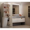 Top E Shop BATHROOM CABINET NEL DD 1K BASKET CASMERE COLOUR LONG DOORS