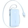 Joyroom JR-PR2L 10000mAh 35W Power Bank with Built-in Retractable USB-C Cable and USB-C Lanyard Cable - Mėlyna
