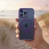 OEM dėklas, skirtas iPhone 17 Frame Clear Hybrid Mag Cover, suderinamas su MagSafe violetine