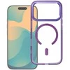 OEM dėklas, skirtas iPhone 17 Frame Clear Hybrid Mag Cover, suderinamas su MagSafe violetine