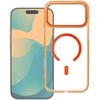 Dėklas Oem Case for iPhone 17 Frame Clear Hybrid Mag Cover compatible with MagSafe hermes oranžinis