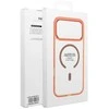 OEM dėklas, skirtas „iPhone 17 AIR Frame Clear Hybrid Mag Cover“, suderinamas su „MagSafe Hermes Oranžinis“