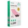 Nešiojamoji baterija 5V 3A 10000 mAh su integruotais laidais USB A / USB C / Lightning / Micro USB Charmast W1148 rožinė