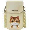 Nimmy Rinkinys 3in1 dėklas telefonui + krepšys + daiktų ieškikliui dėklas telefonui haki spalvos Big Eyed Pet 2.0 Cat