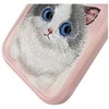 Nimmy Apple iPhone 16 Pro 6.3 dėklas telefonui rožinės spalvos Big Eyed Pet 2.0 Cat