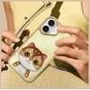 Nimmy dėklas Apple iPhone 16 6.1″ khaki Big Eyed Pet 2.0 Cat