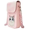 Dėklas Nimmy torebka na telefon rožinės spalvos Big Eyed Pet 2.0 Cat