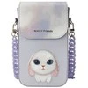 Nimmy 3in1 rinkinys telefono krepšys + piniginė + lokatorius violetinė Big Eyed Pet 2.0 Rabbit