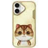 Nimmy dėklas Apple iPhone 16 6.1″ khaki Big Eyed Pet 2.0 Cat