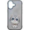 NIMMY dėklas BIG EYED PET 2.0 Cat, skirtas IPHONE 17 pilka