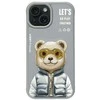 Nimmy Apple iPhone 15 6.1" dėklas telefonui pilkos spalvos Cool&Cute 2.0 Bear
