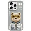 Nimmy Apple iPhone 15 Pro Max 6.7" dėklas telefonui pilkos spalvos Cool&Cute 2.0 Bear