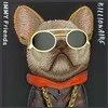 Nimmy Apple iPhone 15 Pro 6.1" dėklas telefonui juodos spalvos Glasses Cool Dog