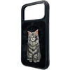 NIMMY dėklas LUCKY FASHION CAT, suderinamas su MagSafe, skirtas IPHONE 18 Pro/17 Pro, juodas