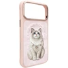 NIMMY dėklas LUCKY FASHION CAT, suderinamas su MagSafe, skirtas IPHONE 18 Pro/17 Pro, rožinis