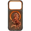 NIMMY dėklas MAGNETIC FANTASY ANIMAL HORSE, suderinamas su MagSafe, skirtas IPHONE 18 Pro/17 Pro, oranžinis
