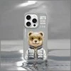 Nimmy Apple iPhone 15 Pro 6.1" dėklas telefonui pilkos spalvos Cool&Cute 2.0 Bear
