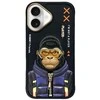 Nimmy dėklas Apple iPhone 16 6.1″ juodos spalvos Cool&Cute 2.0 Monkey