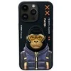 Nimmy dėklas Apple iPhone 15 Pro Max 6.7" juodos spalvos Cool&Cute 2.0 Monkey