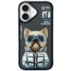 Nimmy Apple iPhone 16 6.1" dėklas telefonui juodos spalvos Cool&Cute 2.0 Dog