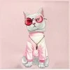 Nimmy Nerka na ramię rožinės spalvos Crossbody Glasses Cool Cat