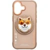 NIMMY dėklas GLASSES COOL DOG, suderinamas su „MagSafe“, skirtas IPHONE 17, smėlio spalvos