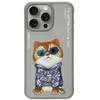 Nimmy Apple iPhone 15 Pro Max 6.7" dėklas telefonui pilkos spalvos Glasses Cool Cat