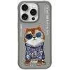 Nimmy dėklas Apple iPhone 16 Pro 6.3″ pilka Glasses Cool Cat