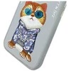 Nimmy Apple iPhone 15 6.1" dėklas telefonui pilkos spalvos Glasses Cool Cat