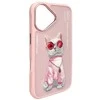 Nimmy dėklas Apple iPhone 16 6.1″ pink Glasses Cool Cat