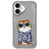 Nimmy dėklas Apple iPhone 16 6.1″ pilka Glasses Cool Cat