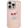 Dėklas Nimmy Glasses Cool Cat MagSafe Apple iPhone 16 Pro rožinės spalvos