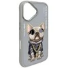 Nimmy dėklas Apple iPhone 16 6.1″ pilka Glasses Cool Dog