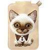 Dėklas Nimmy New Big-Eye Cute Pets 2.0 magnetinė piniginė katėms su telefono laikikliu - ruda