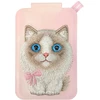 Dėklas Magnetic phone wallet stand Nimmy New Big-Eye Cute Pets 2.0 Cat rožinės spalvos