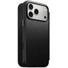 NOMAD odinis dėklas IPHONE 18 Pro Max/17 Pro Max, suderinamas su MagSafe (Modern Leather Folio ECCO Leather) juodas