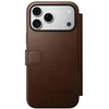 NOMAD odinis dėklas IPHONE 18 Pro Max/17 Pro Max, suderinamas su MagSafe (Modern Leather Folio ECCO Leather) ruda