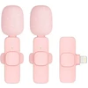 Oem Rožinė Belaidis lavalier mikrofonas Lightning double (2 komplekte) K1
