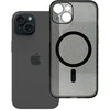 Oem Originalus „iPhone 14“ skaidrus „Mag“ dėklas – blizgučiai (STR / APSAUGA NUO FOTOAPAROS), suderinamas su „MagSafe“ su juodu blizgučiais.