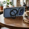 Oem Originalus „iPhone 14 PRO“ dėklas su apvaliu stovu, suderinamas su „MagSafe“ ir juodas