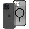 Dėklas MyScreen Oem Case for iPhone 15 Clear Mag Cover (STR / CAMERA PROTECTION) compatible with MagSafe juodas glitter
