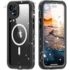 iPhone 15 PLUS dėklas, Shellbox DOT, atsparus vandeniui, suderinamas su MagSafe, juodas