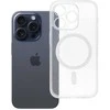 Oem Originalus „iPhone 15 PRO“ skaidrus „Mag“ dėklas (STR / APSAUGA FOTOAPARA), suderinamas su „MagSafe“ skaidriais blizgučiais