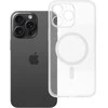 Dėklas Oem Case for iPhone 15 PRO MAX Clear Mag Cover (STR / CAMERA PROTECTION) compatible with MagSafe transparent glitter