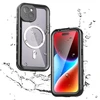 Oem iPhone 15 dėklas, Shellbox DOT vandeniui atsparus, MagSafe suderinamas, juodas