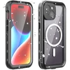Oem iPhone 15 dėklas, Shellbox DOT vandeniui atsparus, MagSafe suderinamas, juodas
