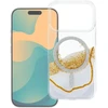 Golden OEM dėklas, skirtas „iPhone 16“, auksinis, suderinamas su „MagSafe“ ir baltais